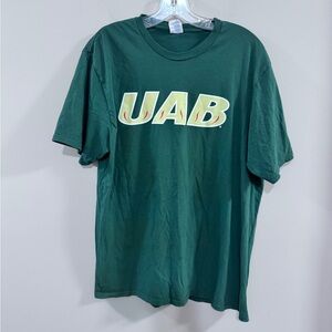 Men's Port & Company UAB University of Alabama Birmingham Green T-Shirt. Size L